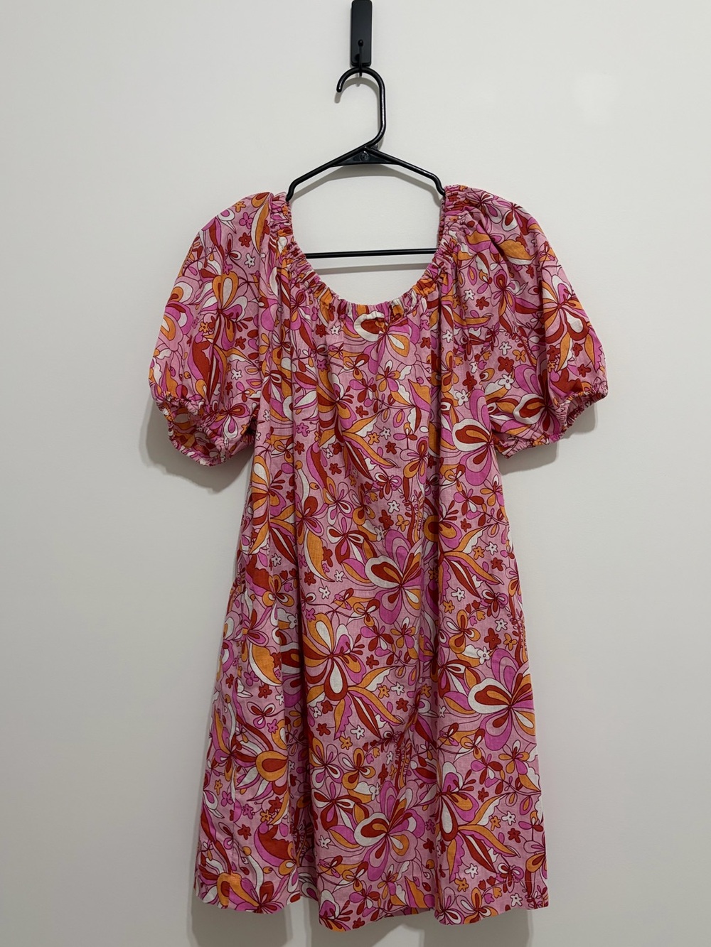 a.n.a Floral Puff-Sleeve Dress Linen Blend - Picture 2 of 5